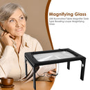 USB Illuminated Table Magnifier Desk Type Reading Loupe Magnifying Glass Newly