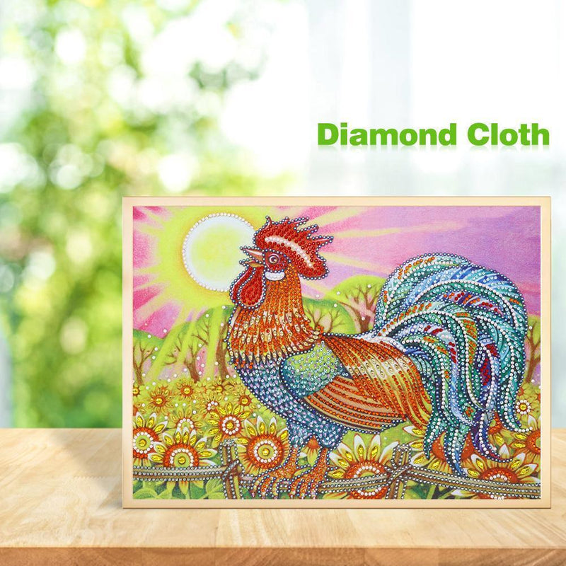 5D DIY Special Shaped Diamond Painting Chicken Cross Stitch Kits (D1079)
