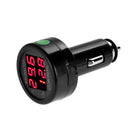 2 in 1 Digital Car Voltmeter Thermometer Cigarette Lighter Style for Truck
