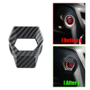 Car Engine Start Stop Button Cover Ring Ignition Button Carbon Fiber Trim Decor