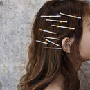 4pcs Elegant Rhinestone Hair Clips Girl Barrettes Women Simple Hairpins Hea