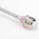 E27 LED Light Bulb Holder Universal Flexible Extension Lamp Socket (Pink)