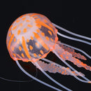 Simulation Artificial Jellyfish Glowing Aquarium Fish Tank Decor(Orange)