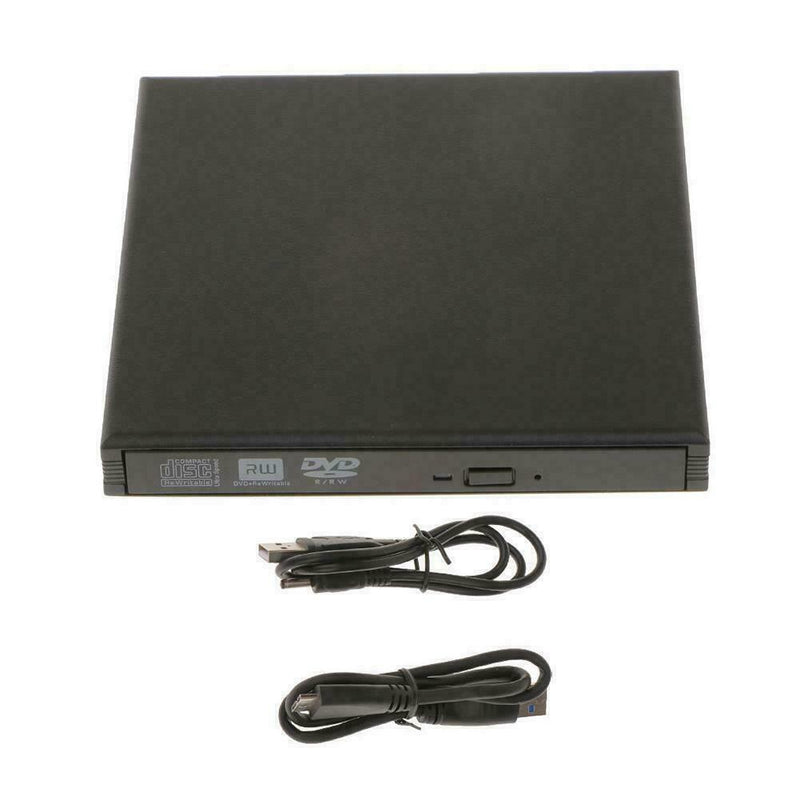 USB External Drive DVD CD RW Disc Burner Combo Reader 07/08/10 Windows G4Y1