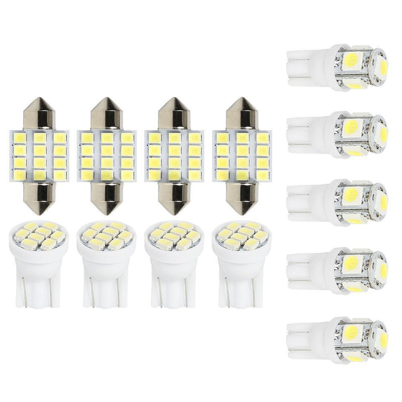 13pcs/set Car LED Bulbs 31mm C5W Doom Light T10 W5W Map License Plate Lamp Bulbs