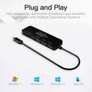 5 in 1 USB C HUB Type C to Multi Ports TF Card Reader OTG Adapter Splitter