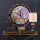 30 x 30cm Metal Tin Diamond Painting Clock DIY Owl Rhinestone Picture Wall Decor