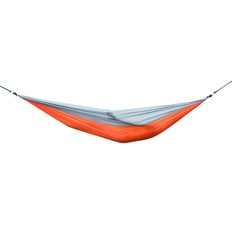 Nylon Parachute Fabric Double Hammock Orange Gray Backyard Relax Supplies