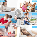 #A Handheld Fan 3000mA Battery Operated Mini Portable Folding Personal Cooling F
