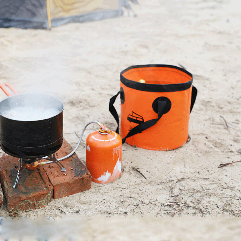 20L Folding Bucket Outdoor Camping Waterproof Water Storage Bags (Orange) Newly