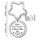 Diamond Round Engraved Mum Key Chains Keyring Mother's Day Keychain