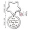 Diamond Round Engraved Mum Key Chains Keyring Mother's Day Keychain