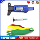 Car Tire Depth Gauge Meter with Tire Pattern Pen Friction Disc Ruler