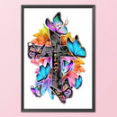 11CT Full Cross Stitch Butterfly Stamped DIY Kits Handmade Cotton Embroidery