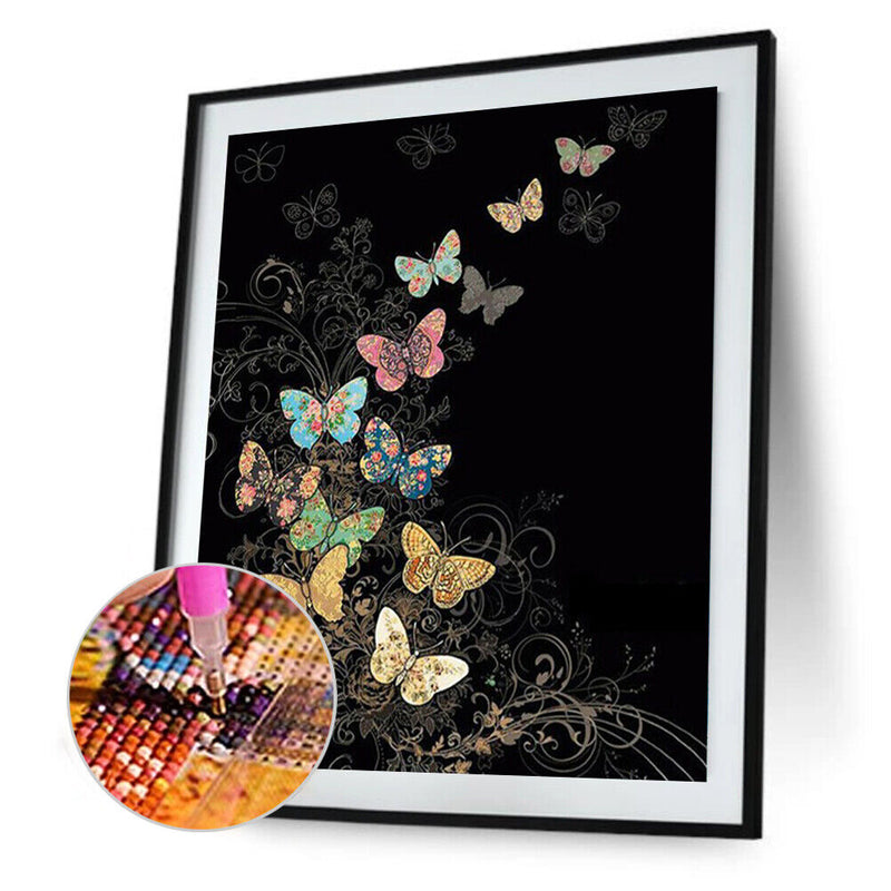 5D DIY Butterfly Full Round Diamond Painting Mosaic Rhinestone Picture