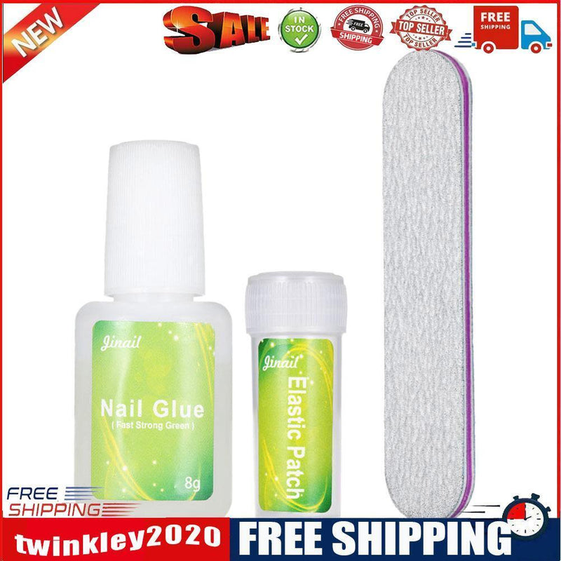 Ingrown Toenail Straightening Clip+Glue+Polish File Curved Brace Patch Kit