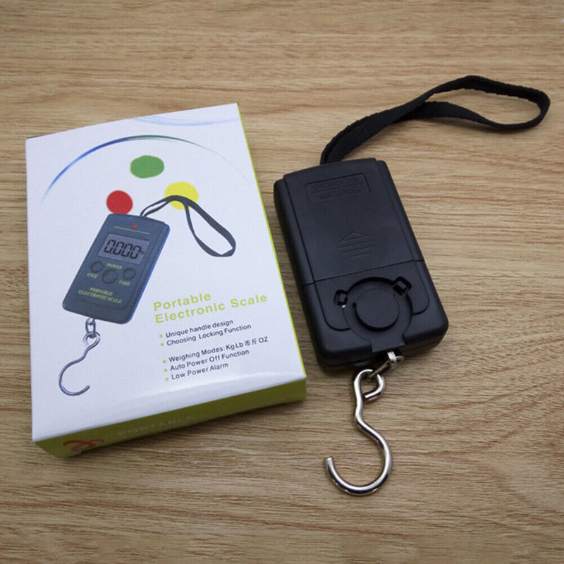 Mini Digital Display Fishing Scales w/ Hanging Hook for Fishing Kitchen Tra