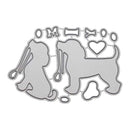 Adorable Dog Metal Cutting Template Card Making Stencil Decoration O7Q2