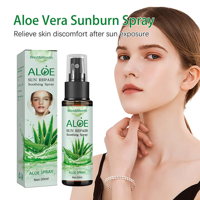 Aloe Vera Essence Spray Reduce Inflammation Redness Skin Sunburn Face Care