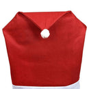 Xmas Santa Hat Chair Back Cover Home Party Dinner Table Art Decorative Case