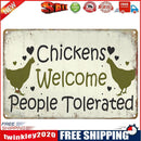30x20cm Chicken Animal Print Rectangular Metal Retro Tin Drawing Flat Style