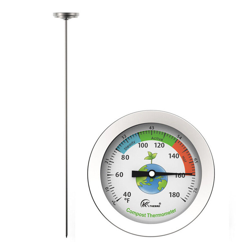 50cm Temperature Monitor Compost Soil Thermometer Probe for Garden Lawn Plant