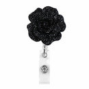 ID Name Card Clip Retractable Badge Reel Key Ring Badges Holder Rose Shape