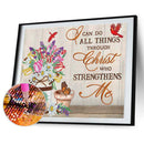 5D Diamond Painting Kit DIY Flower Letter Special Shape Partial Drill Mosaic