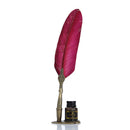 Retro Calligraphy Feather Dip Pen with 2 Nib Set Writing Gift Box (Red) Newly