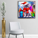 5D DIY Diamond Drawing Kits Full Round Drill Christmas Gift Kitten Wall Decor