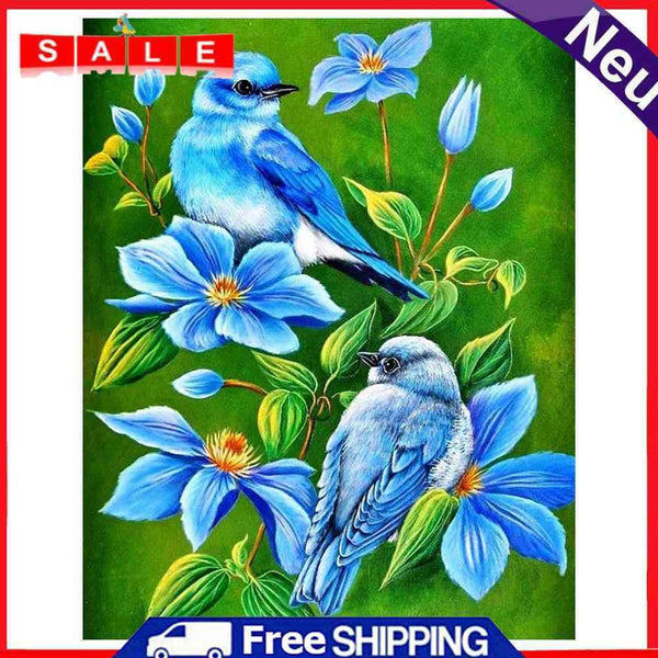 Seawang Birds Diamond Round Painting DIY Embroidery Blankets Cross Stitch-Home Decor
