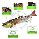 13cm 22g Plastic Lure 8-section Artificial Hard Bait Sea Fishing Tackle (E)