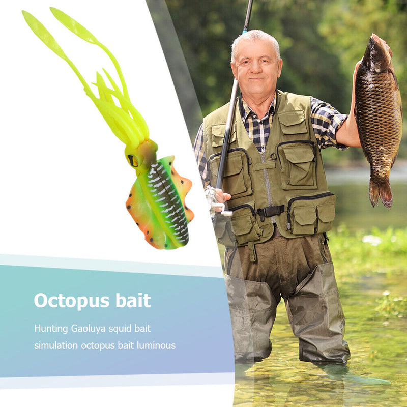 15cm Squid Soft Lure Luminous Octopus Pesca Sea Fishing Simulation Wobbler Ba