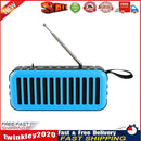 Wireless Bluetooth-compatible Speaker with FM Radio LED Flashlights (Blue) Newly