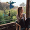 Wind Chimes Hanging Ornament Wind Bell Glass Decoration for Home Garden Porch