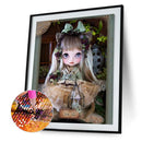 5D DIY Full Round Drill Diamond Painting Little Girl Cross Stitch Embroidery Mos