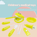 Dentist Kit Pretend Play Doctor Playset for Toddlers 9pcs Ages 3+ (Yellow)