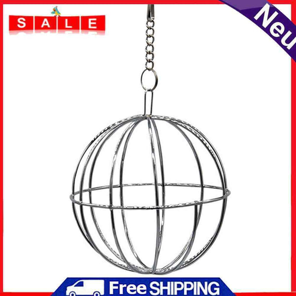 Hang Feeding Guinea Pig Rabbit Grass Ball Rack Round Stainless Steel Straw Ball