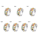 For woman Party Ring Zircon Rings Hollow Out Design Round Square Pear Fashion