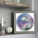 #A Look Up Moon Partial Cross Stitch 14CT DIY Printed Embroidery Kits Home Decor