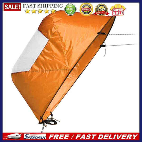 42 Inch Folding Kayak Wind Paddle Sailing Popup Sail w/Clear Window(Orange)