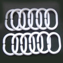 Pack of 12 Shower Curtain Hook Hanger Plastic Ring Bath Drape Loop Clasp Newly