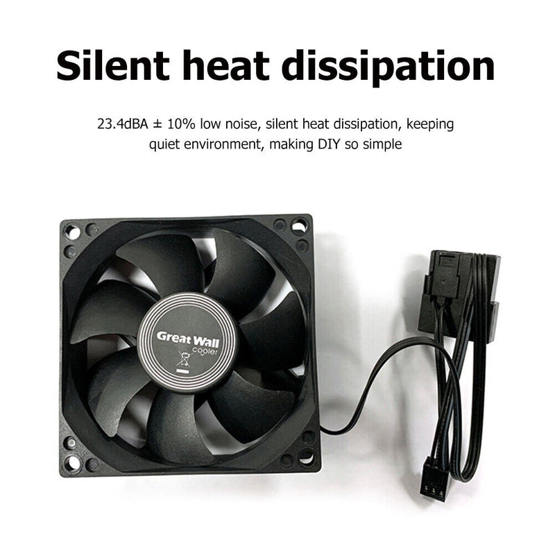 Silent Fan for Computer Cases Chassis Cooling Fan Hydraulic Bearing (8cm) Newly