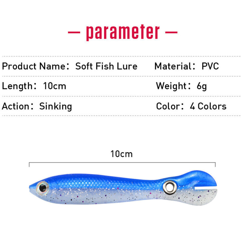 10cm 6g Bionic Loach Wobblers Fishing Lures Sinking Artificial Soft Baits K