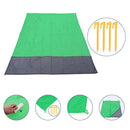 Portable Picnic Mat Outdoor Travel Waterproof Beach Blanket (Green+Grey) Newly
