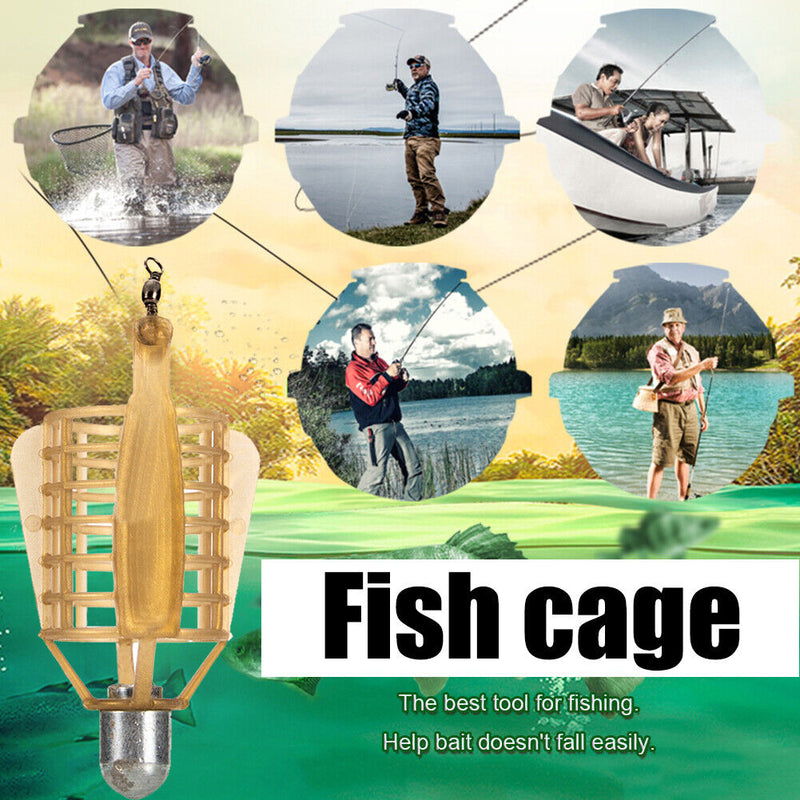 Plastic Bait Feeder Cages Fishing Connector Sinker Fishing Lure Equipment