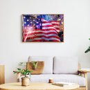 Mosaic Craft Picture Poster DIY Firework American Flag Diamond Painting Decor