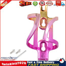Road Cycling Bike Bottle Rack Plating Bicycle Water Holder Colorful (Pink) Newly