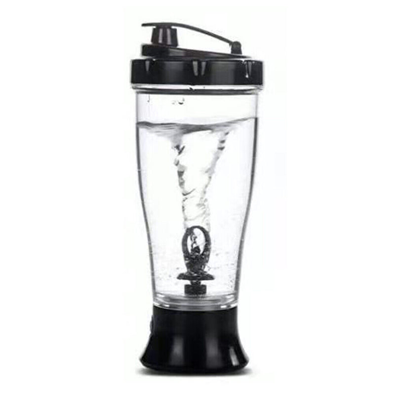350ml Protein Shaker Mixing Cup Sports Training Automatic Bottle (Black) Newly