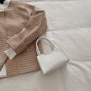 Retro Shoulder Handbag Alligator PU Solid Crossbody Bag for Lady Top-handle Tote